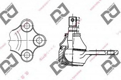 DJ PARTS db1250 -  Несущий / направляющий шарнир